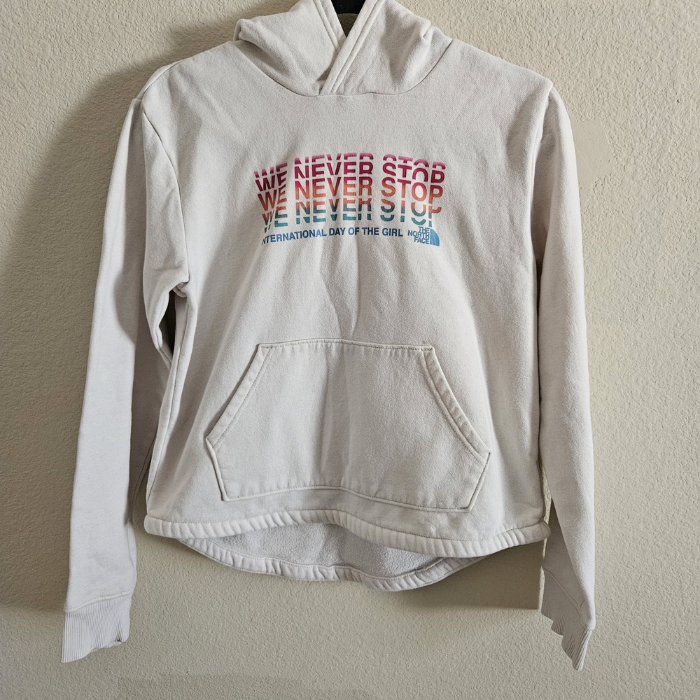 The North Face Cream Hoodie Girls Size14-16 XL